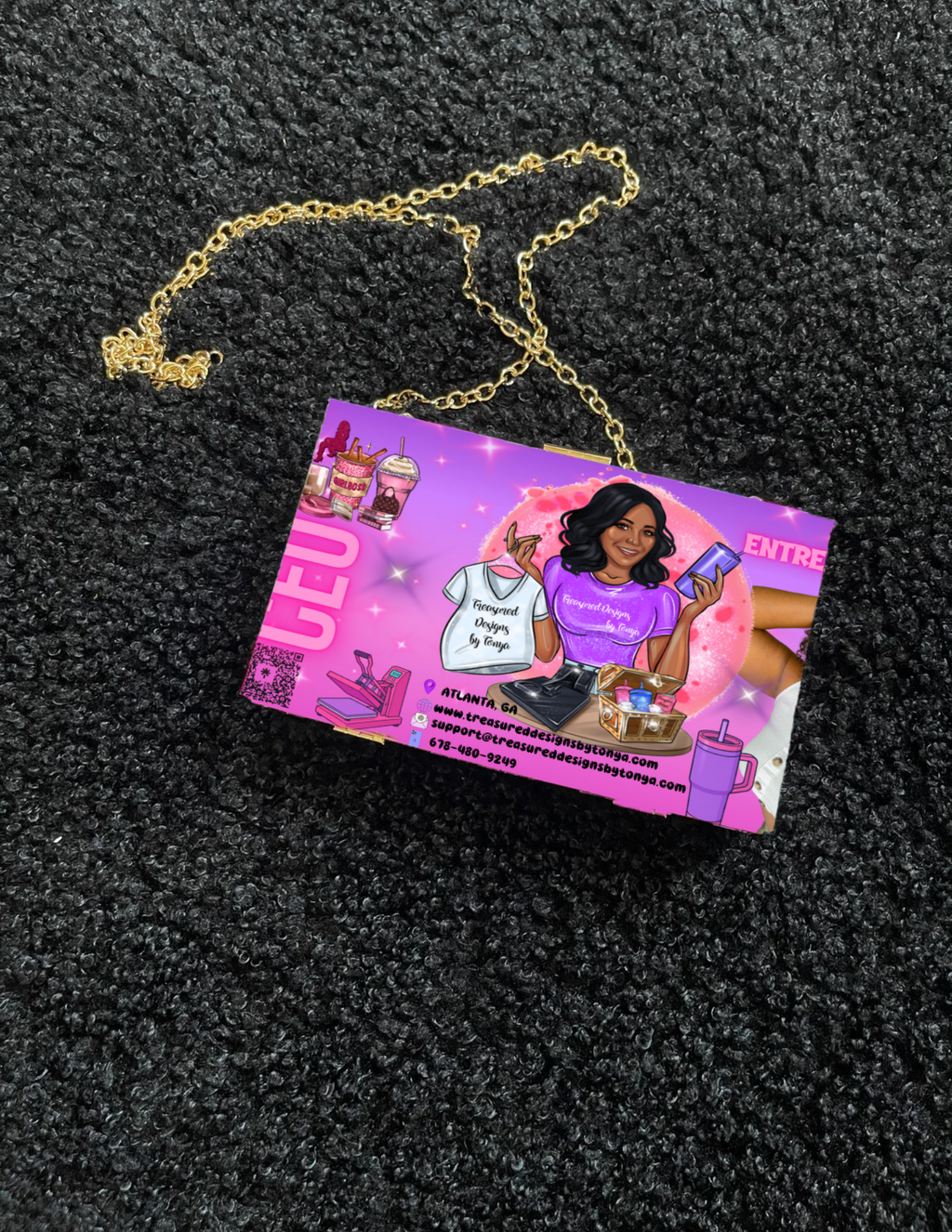 Customizable Acrylic Clutch Purse