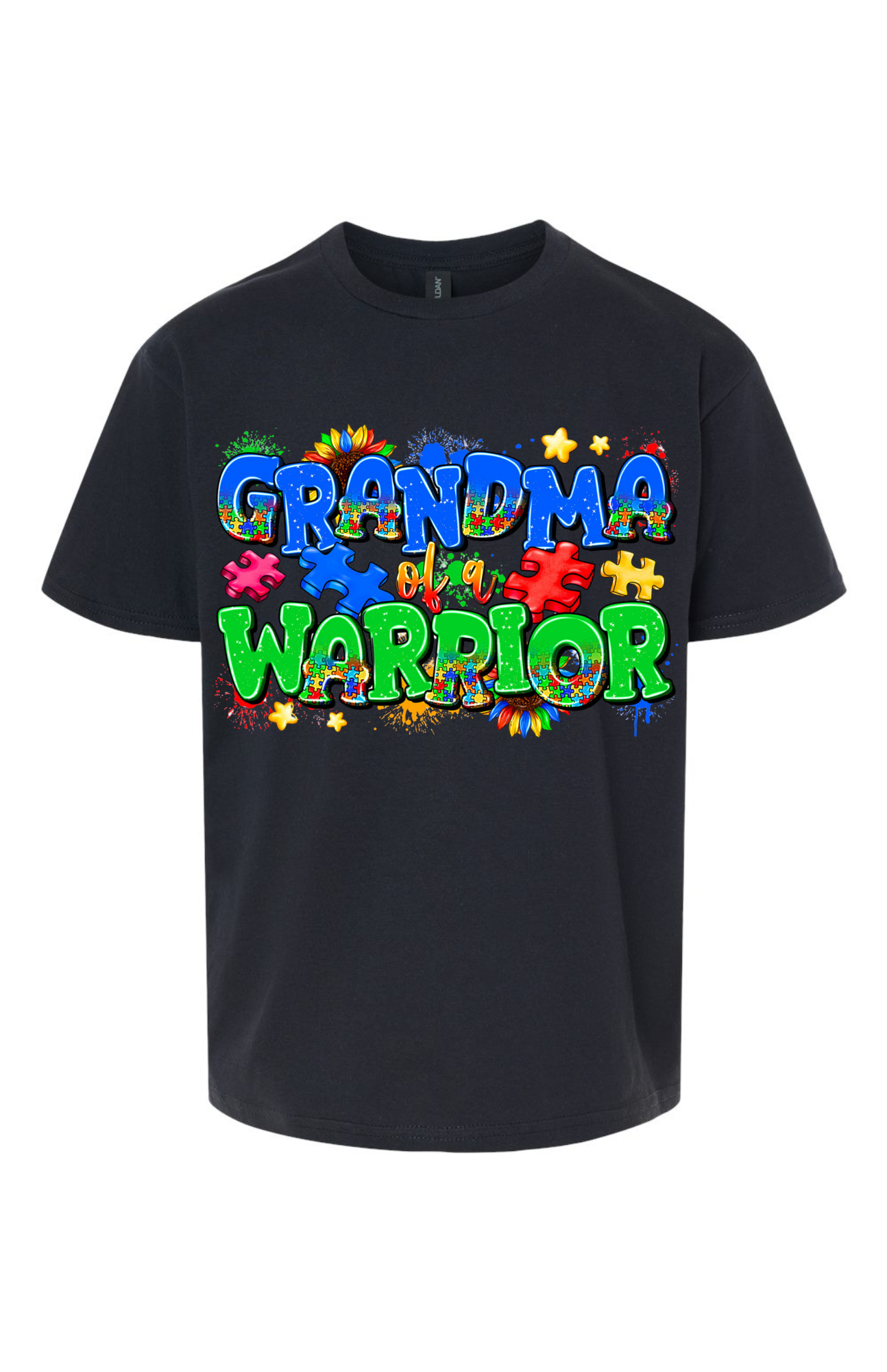 Grandma of a Warrior T-Shirt – Colorful Autism Awareness Tee for Proud Grandmas