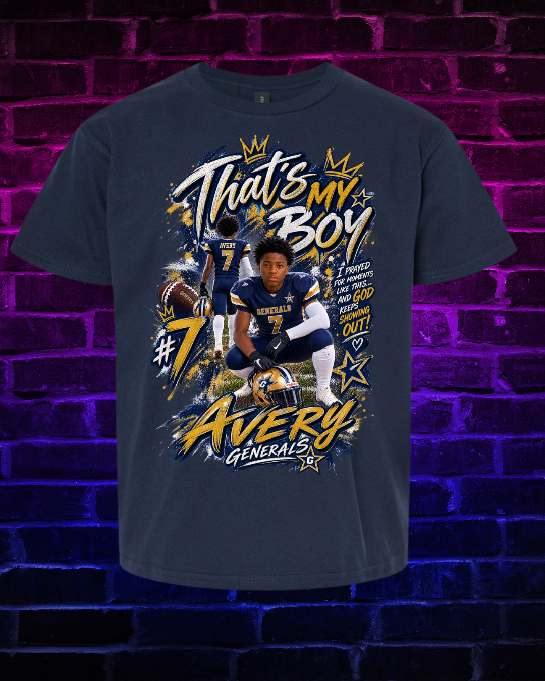 Custom "That's My Boy" Football Player Shirt