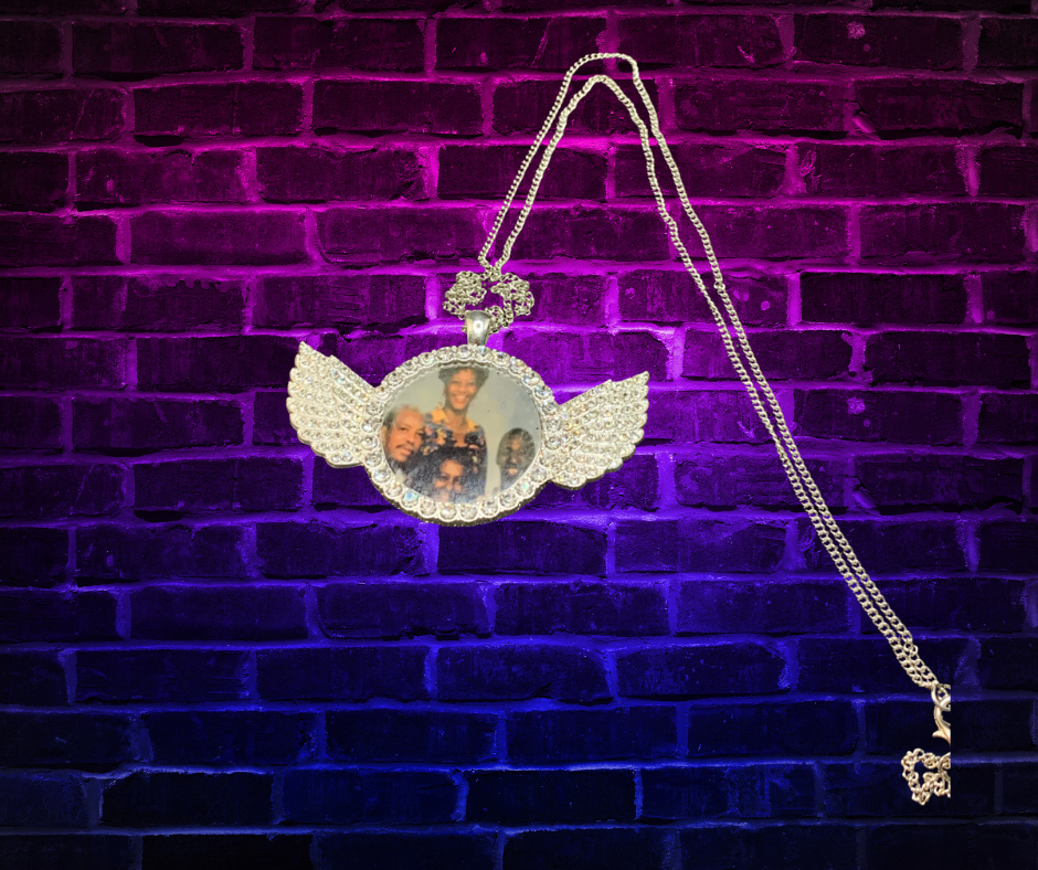 Angel Wing Memorial Charm Necklace