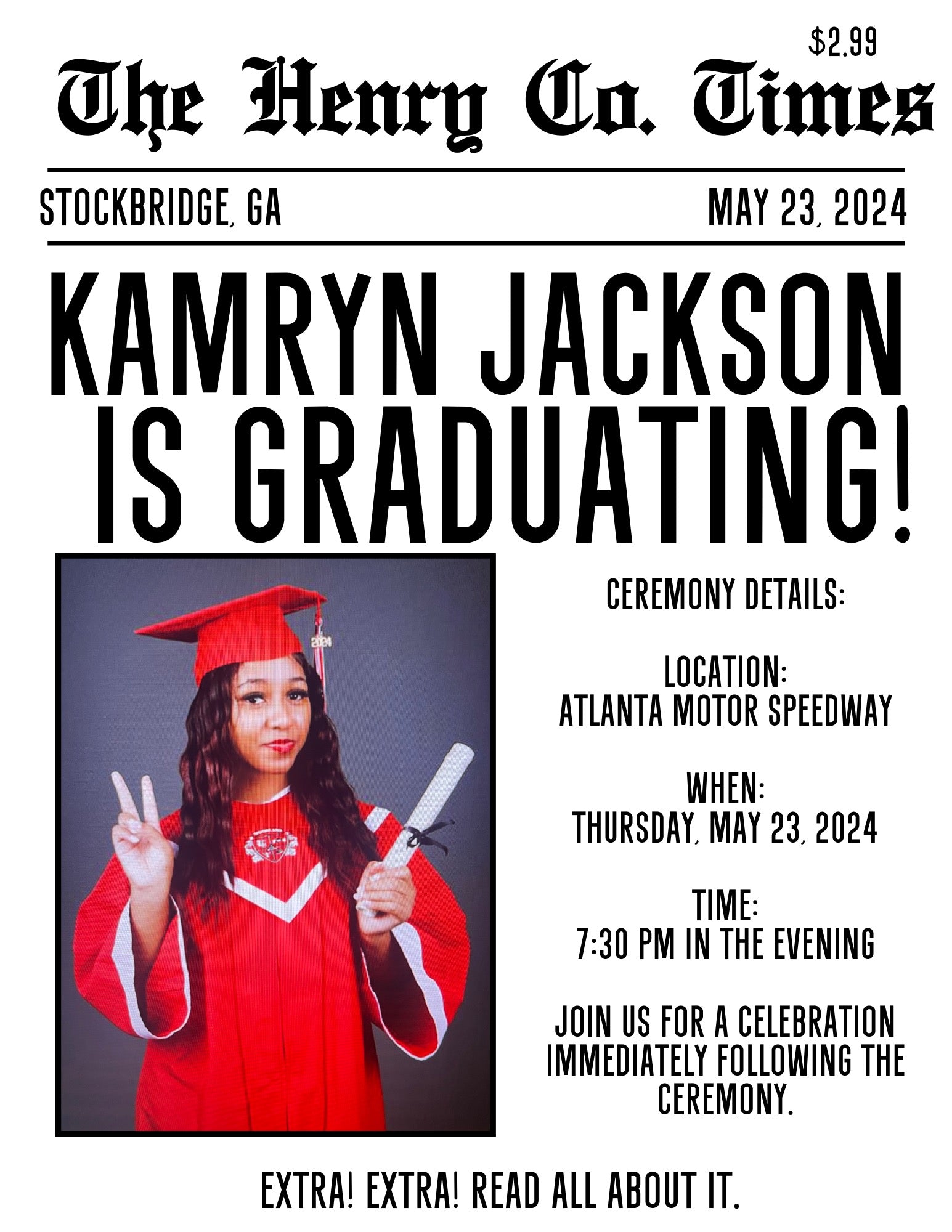 Graduation Magazine Announcement