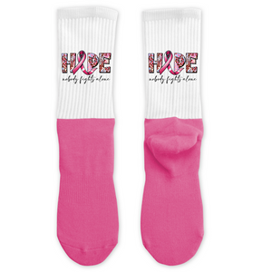 Breast Cancer Athletic Crew Socks