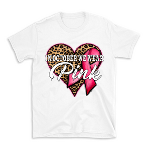 "Leopard Print Heart" Breast Cancer Shirt