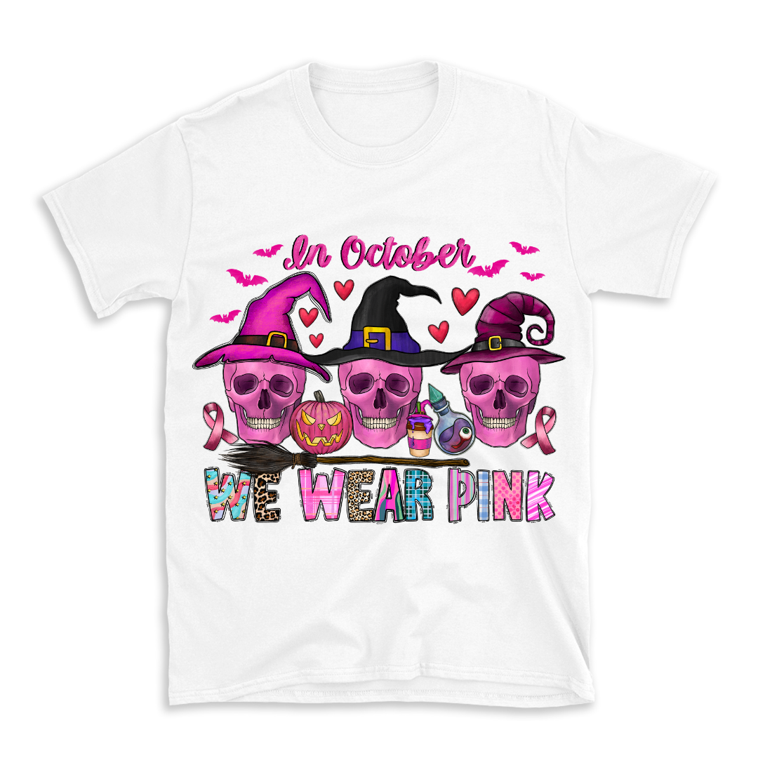 In October We Wear Pink Skeleton Heads