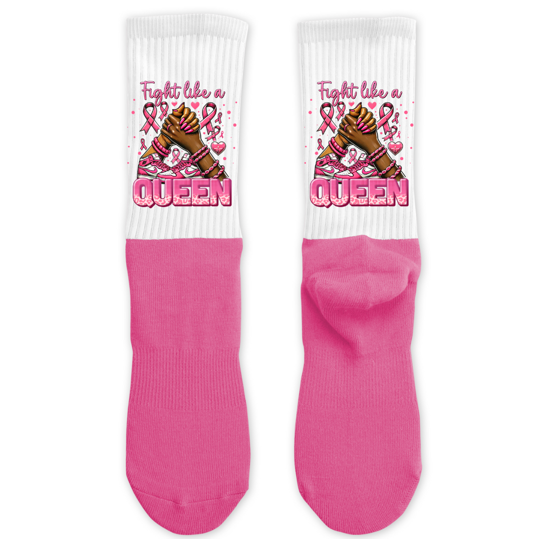 Breast Cancer Athletic Crew Socks