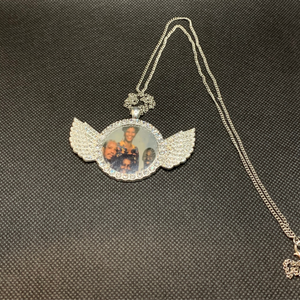 Customized Angel Wing Charm Necklace
