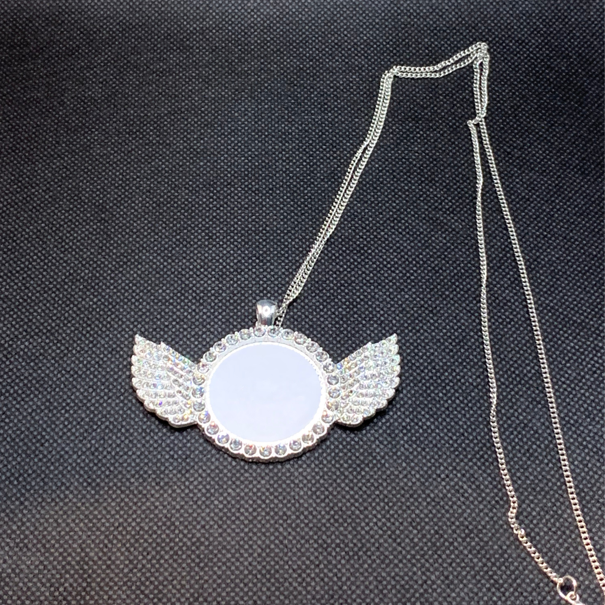 Customized Angel Wing Charm Necklace