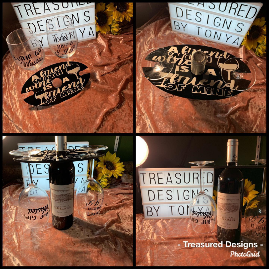 Wine Caddy for 2 wine glasses