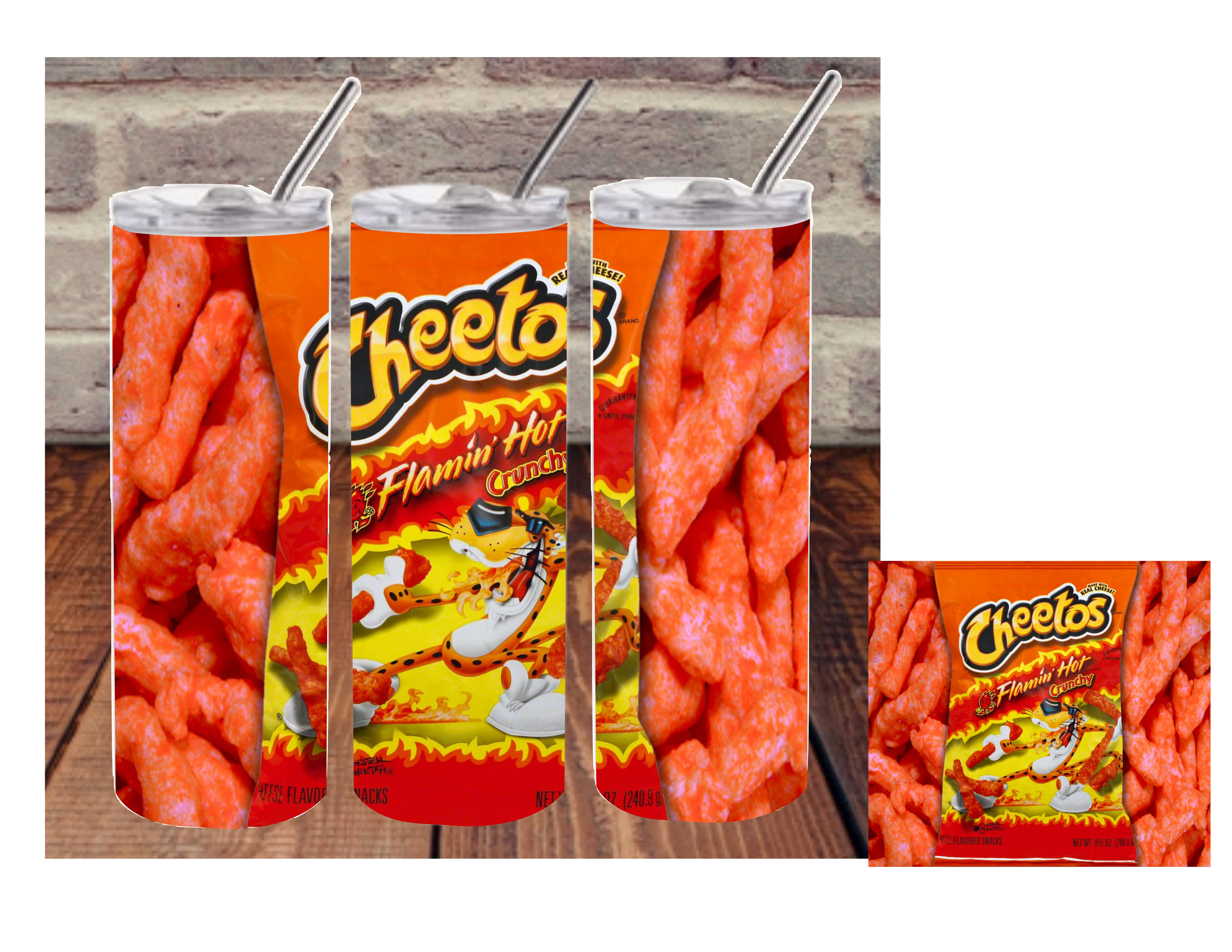 Cheetos Cheddar Jalapeno 20 ounce skinny tumbler